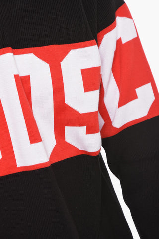 Maglia Girocollo in Misto Cotone con Banda Logata