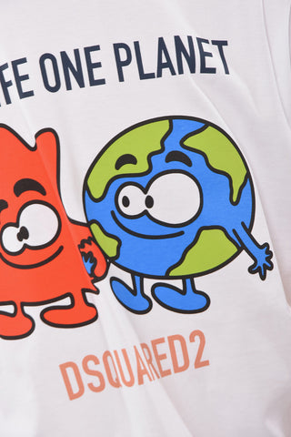 ONE LIFE ONE PLANET Printed Crewneck T-shirt