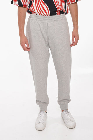 Brushed-cotton Joggers with Logo Print