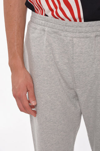 Pantaloni Jogger in Cotone Garzato con Stampa Logo