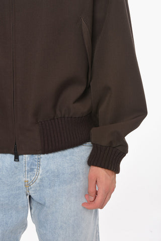 Silk And Wool Reversible Bomber