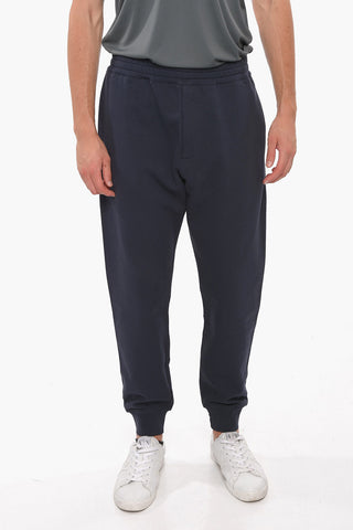 Brushed-cotton Joggers with Logo Print