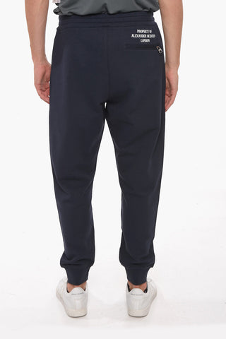Brushed-cotton Joggers with Logo Print