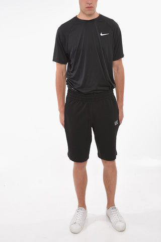 EA7 EMPORIO Elastic Waistband Jersey Shorts