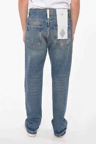Jeans Wide Leg JAMES con Fondo Distressed 17cm