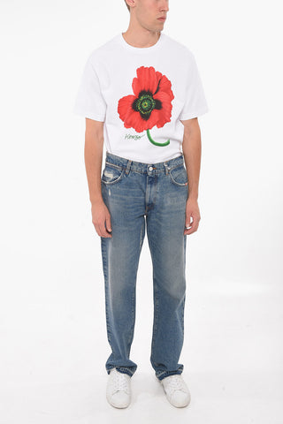 Jeans Wide Leg JAMES con Fondo Distressed 17cm