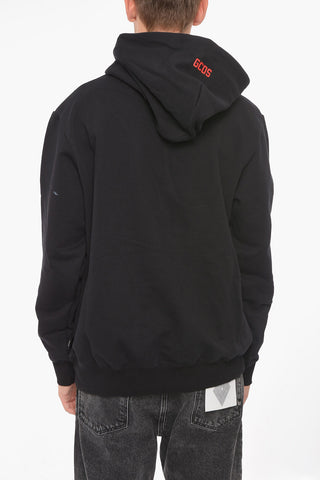Felpa Hoodie in Cotone Garzato con Maxitasca
