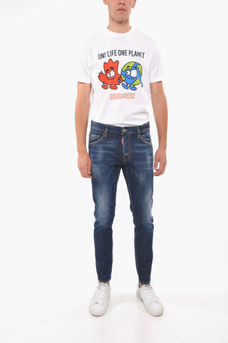 Dark-washed SKATER Denims with Logo