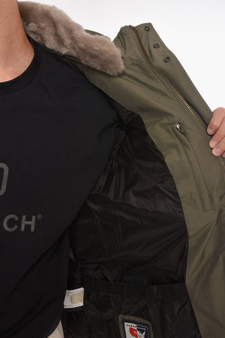 BLIZZARD FIELD Puffer Jacket with Dyed Lamb Fur