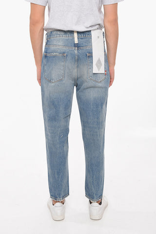 Distressed Bottom JEREMIAH Mom Fit Denims 17cm