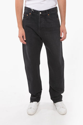 Straight Fit Cotton Denims with Belt Loops 21cm