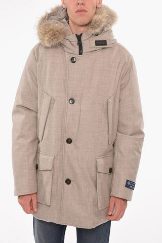 Virgin-wool ARTIC Down Parka with Furred Detailing