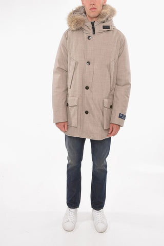 Virgin-wool ARTIC Down Parka with Furred Detailing