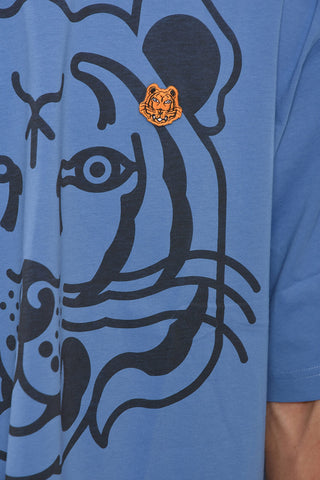 Crew Neck K-TIGER Oversized Cotton T-Shirt