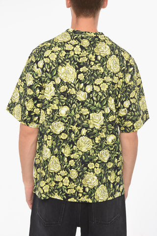 T-Shirt Oversized in Cotone con Stampa Floreale