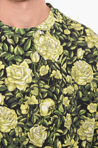 T-Shirt Oversized in Cotone con Stampa Floreale