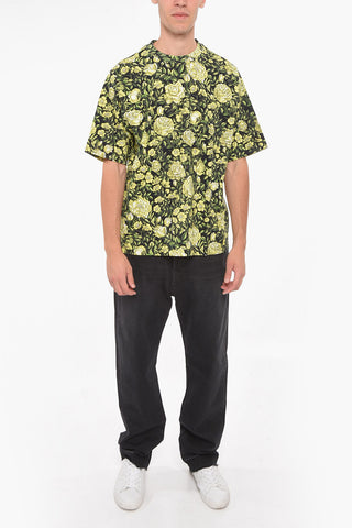 T-Shirt Oversized in Cotone con Stampa Floreale