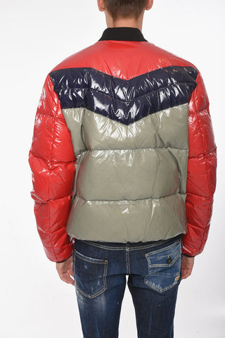 Piumino Full-zip Tricolore con Logo