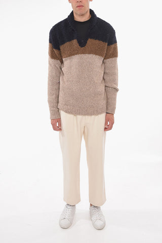 Alpaca Wool Sweather with V-neckline