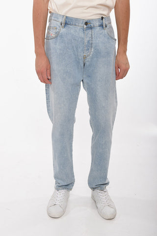 Light-washed D-YENNOX Denims with Logo Patch