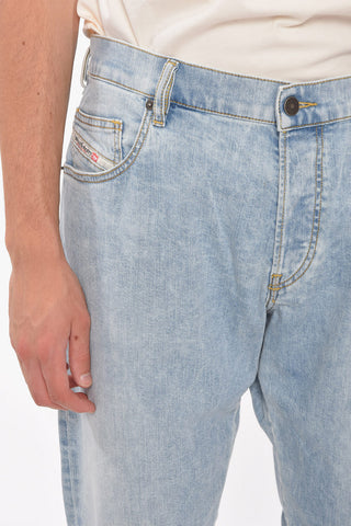 Light-washed D-YENNOX Denims with Logo Patch