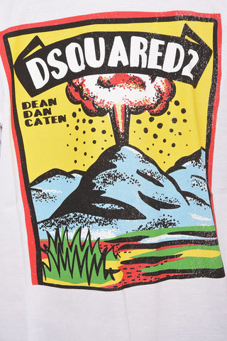 T-Shirt Slouch Fit VOLCANO con Stampa