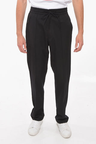 ADIDAS X Y-3 Single-pleated Pants with Drawstring and Elastic Waistband