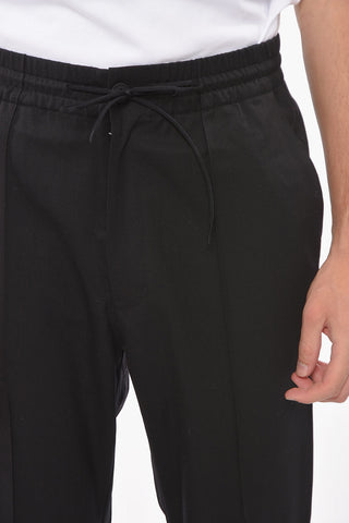 ADIDAS X Y-3 Single-pleated Pants with Drawstring and Elastic Waistband