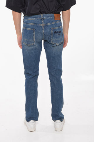 Straight-leg Jeans with Logo Embroidery