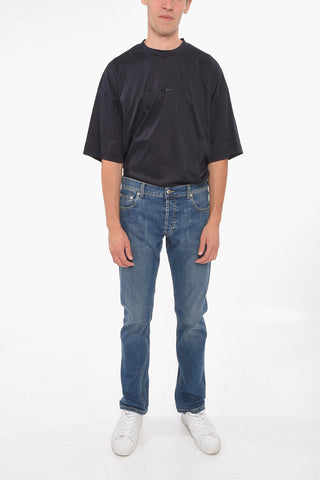 Straight-leg Jeans with Logo Embroidery