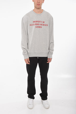 Brushed-cotton Crewneck Sweatshirt with Print