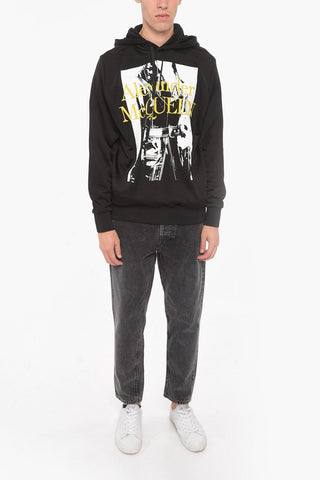 Brushed-cotton Hoodie with Print