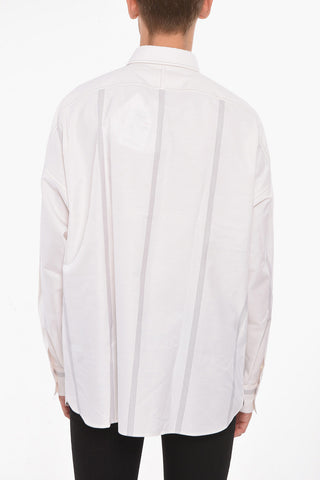 Inner Breast-pocket Striped Cotton Shirt