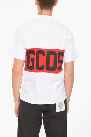 T-Shirt Girocollo in Cotone con Banda Logata