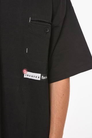 FACETASM T-Shirt Girocollo in Cotone con Taschino