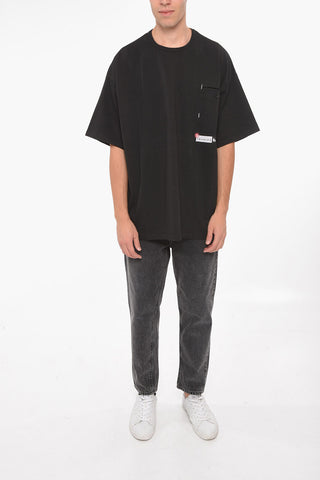 FACETASM T-Shirt Girocollo in Cotone con Taschino