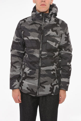 Reversible Puffer jacket with Camouflage Pattern