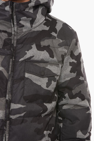 Reversible Puffer jacket with Camouflage Pattern