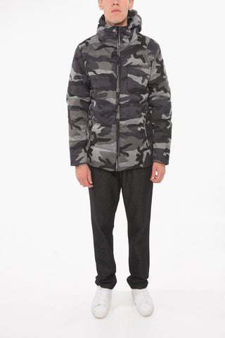Reversible Puffer jacket with Camouflage Pattern