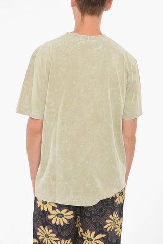 MCQ GROW UP N.9 Vintage-effect T-shirt with Lettering and Logo Patch