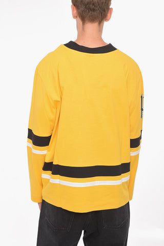 MONCLER 8 X PALM ANGELS Cotton T-Shirt with Glitter Logo
