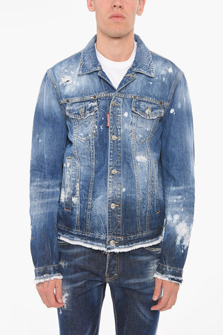 Giacca in Denim DAN con Dettagli Distress