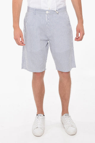 Striped Cotton Shorts