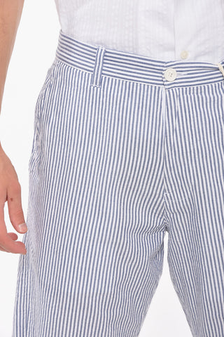 Striped Cotton Shorts