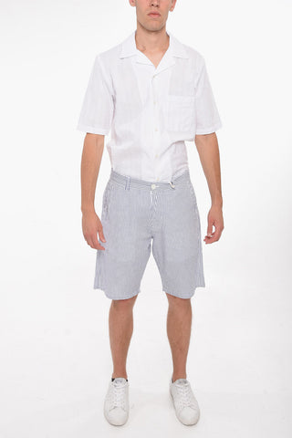 Striped Cotton Shorts