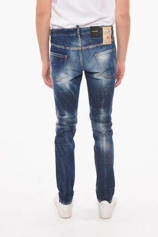 Jeans COOL GUY con Stampa Effetto Vernice e Dettaglio Toppe