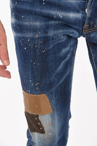 Jeans COOL GUY con Stampa Effetto Vernice e Dettaglio Toppe