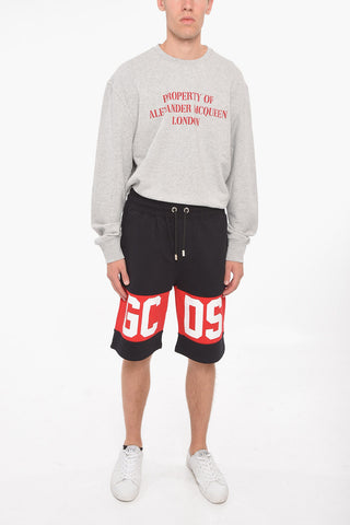 Shorts in Felpa con Banda Logata