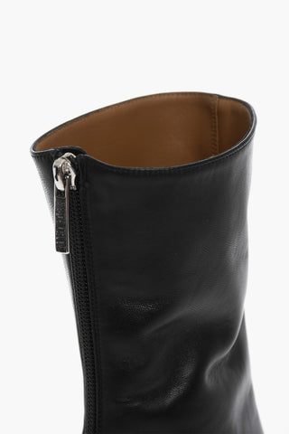 Leather LEXY ANKLE Boots With Platform Heel 14cm