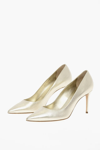Metallic effect Leather Pumps